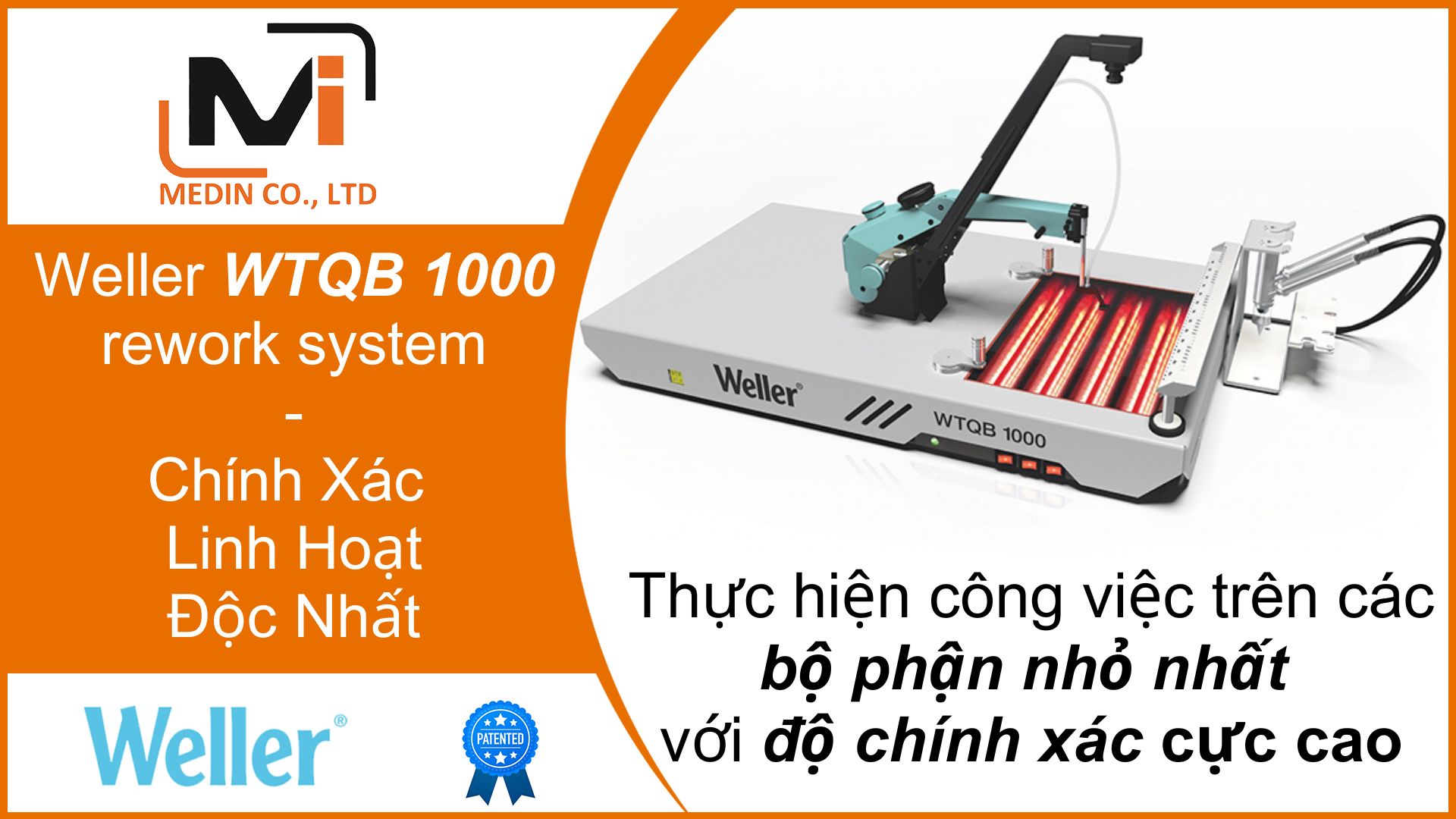 Weller WTQB 1000 Rework Station - Thực hiện công việc trên các bộ phận ...