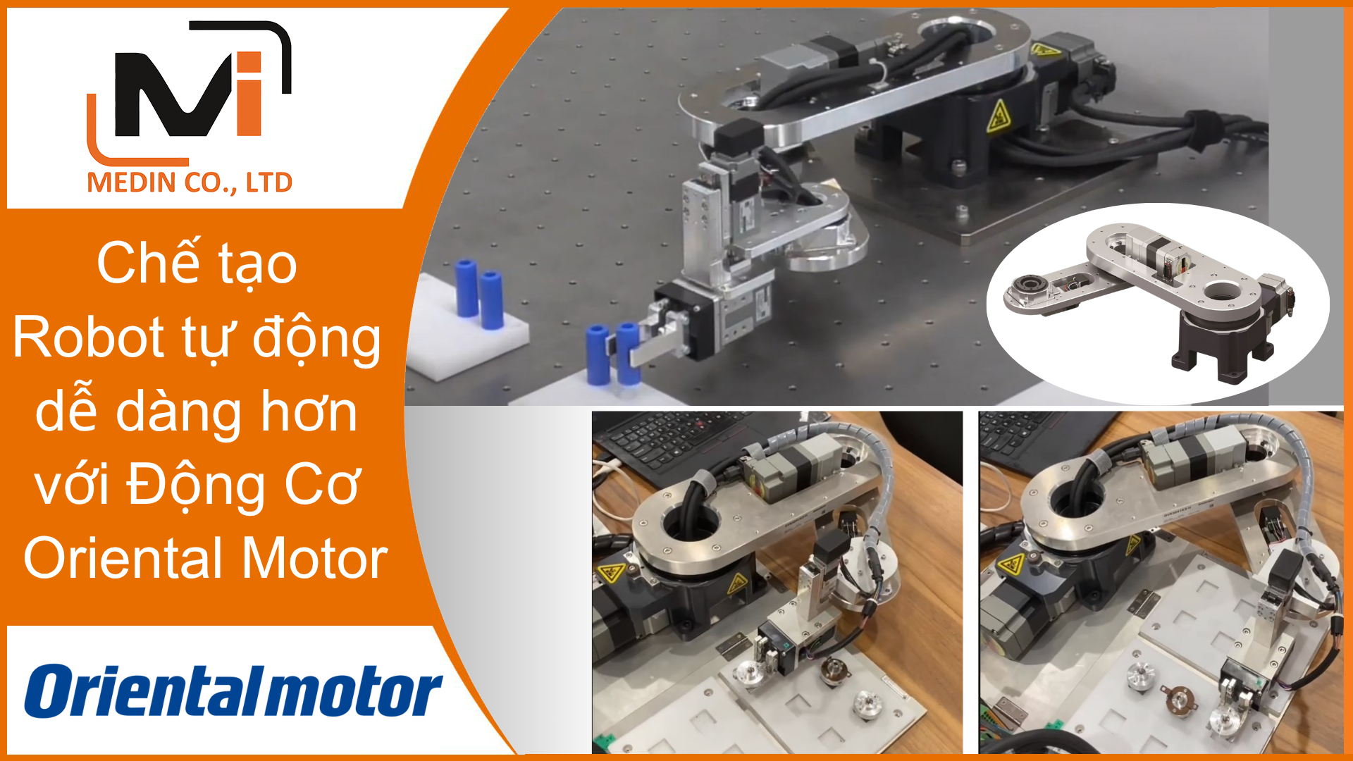 Chế tạo Robot tự động dễ dàng hơn với Động Cơ Oriental Motor Stepper Motor