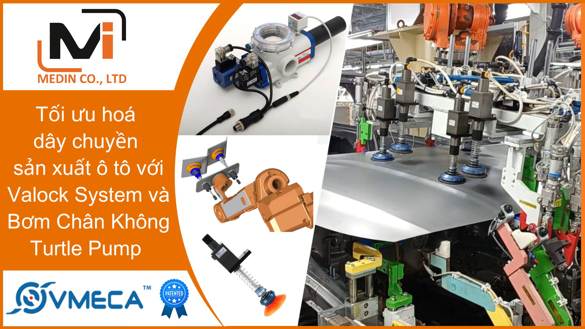Tối ưu hoá dây chuyền sản xuất ô tô với Valock System và Bơm Chân Không Turtle Pump VMECA