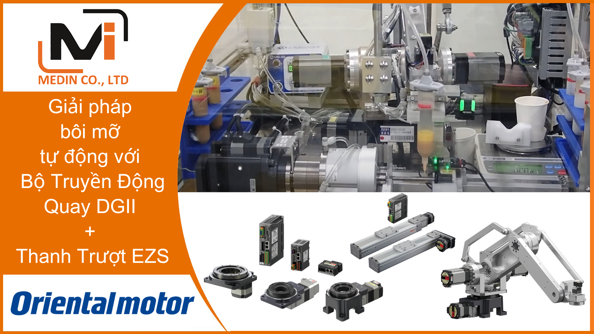 Giải pháp bôi mỡ tự động với Bộ Truyền Động Quay DGII + Thanh Trượt EZS