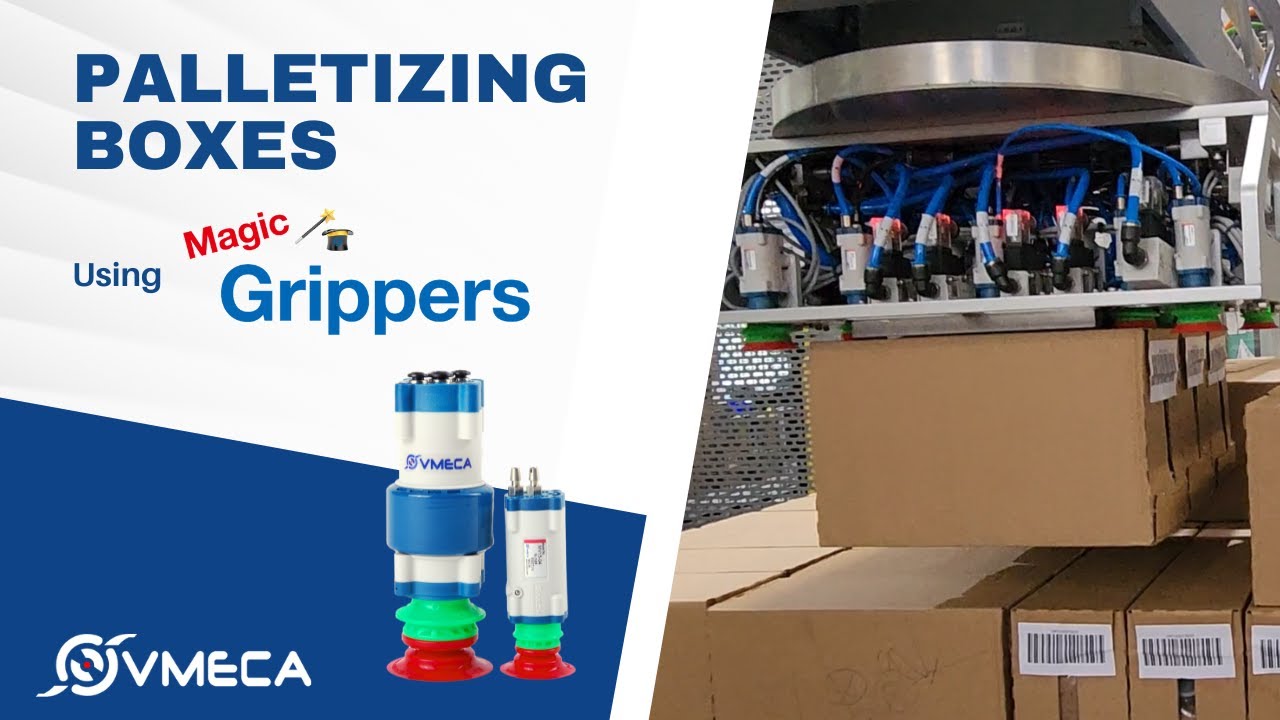 Giải pháp di chuyển thùng Carton với Núm hút chân không MV15 Vacuum Gripper Vmeca
