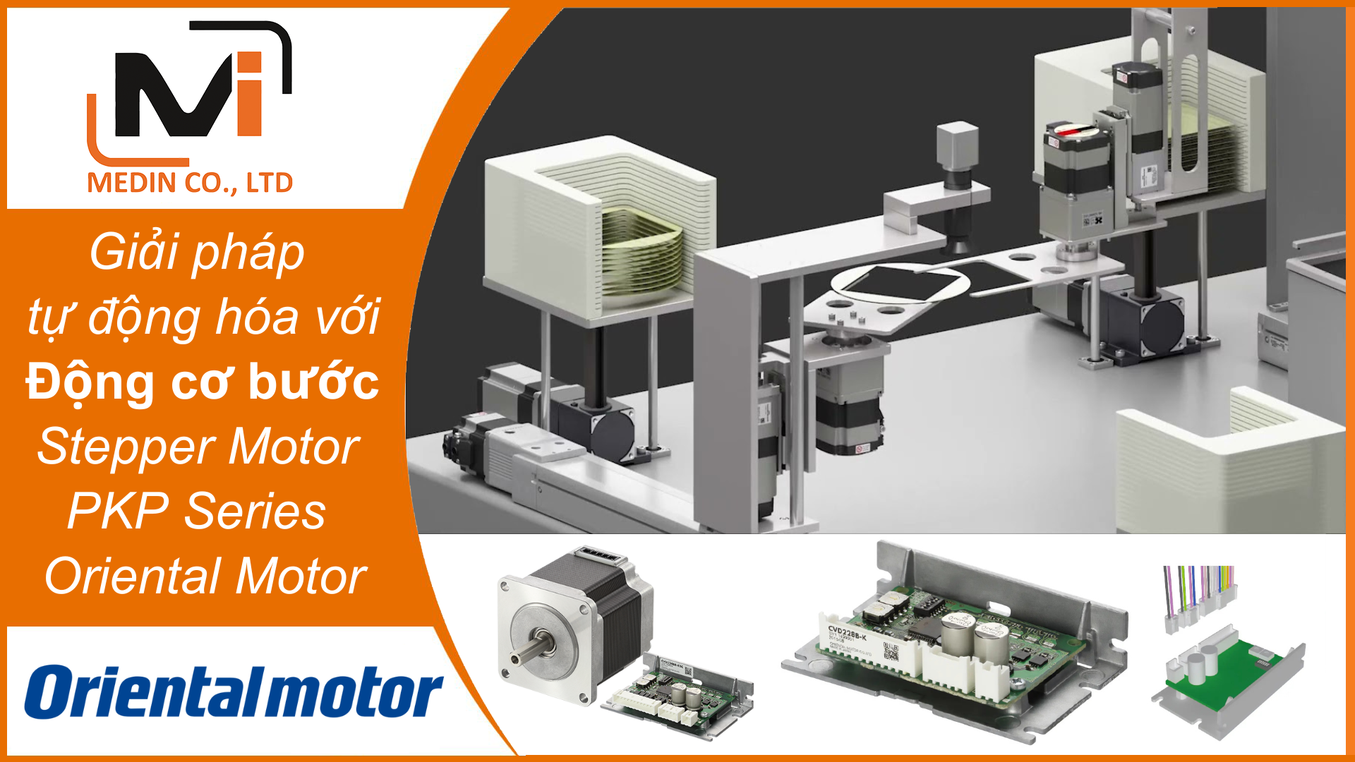 Giải pháp tự động hóa với Động cơ bước Stepper Motor PKP Series Oriental Motor