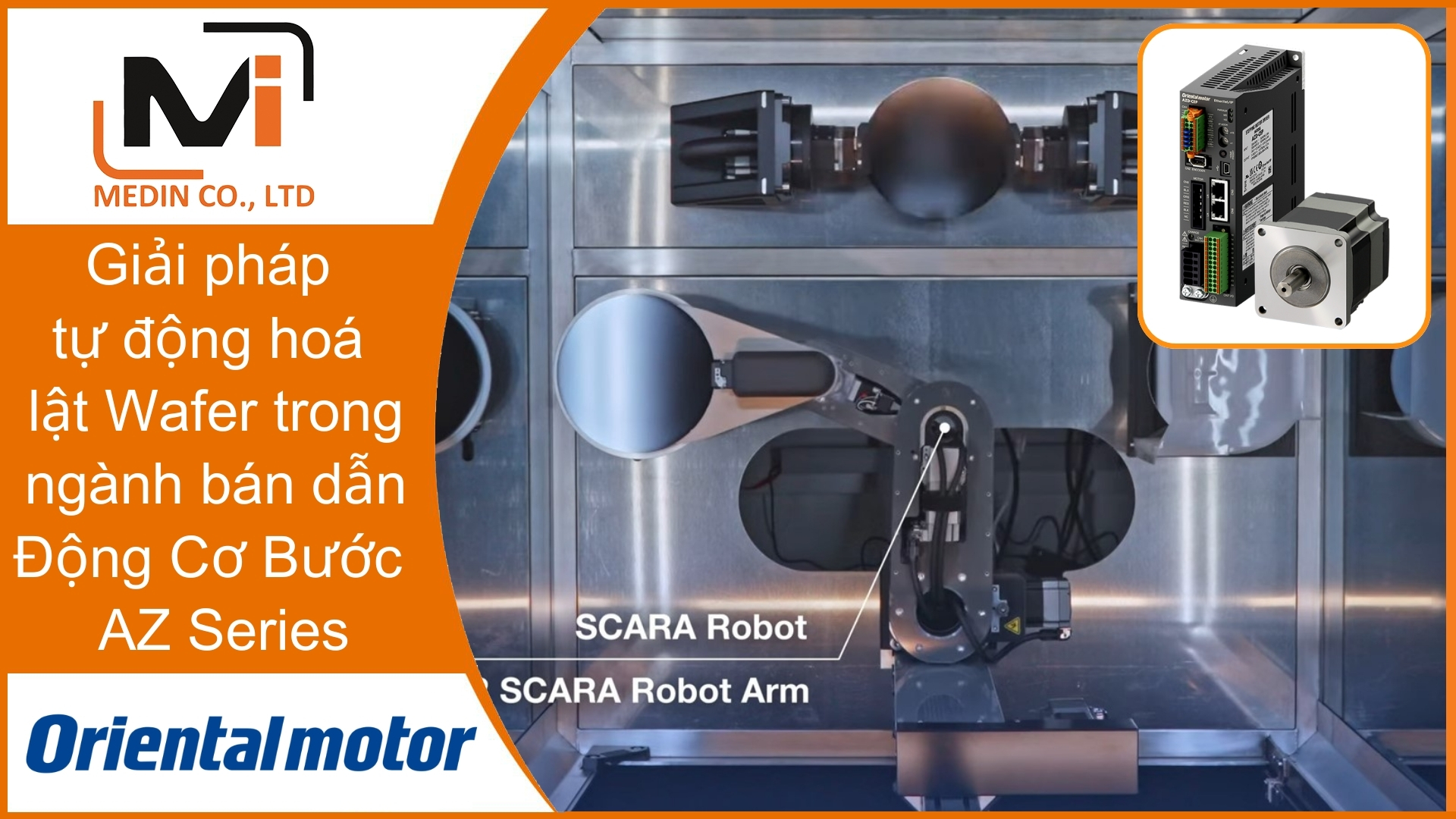Giải pháp tự động hoá lật Wafer trong ngành bán dẫn với Động Cơ Bước Stepper Motors AZ Series