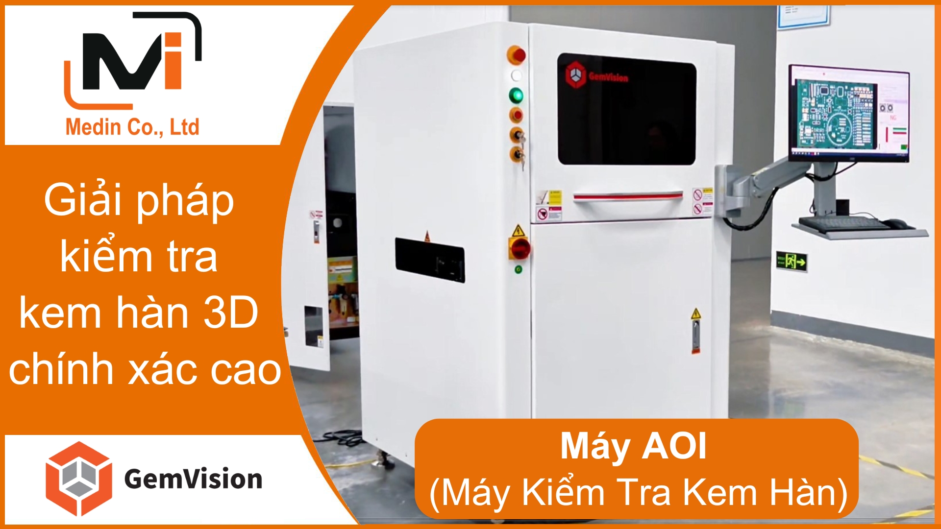 Máy AOI (Máy Kiểm Tra Kem Hàn) - Giải pháp kiểm tra kem hàn 3D chính xác cao với GA450DL Gemvision
