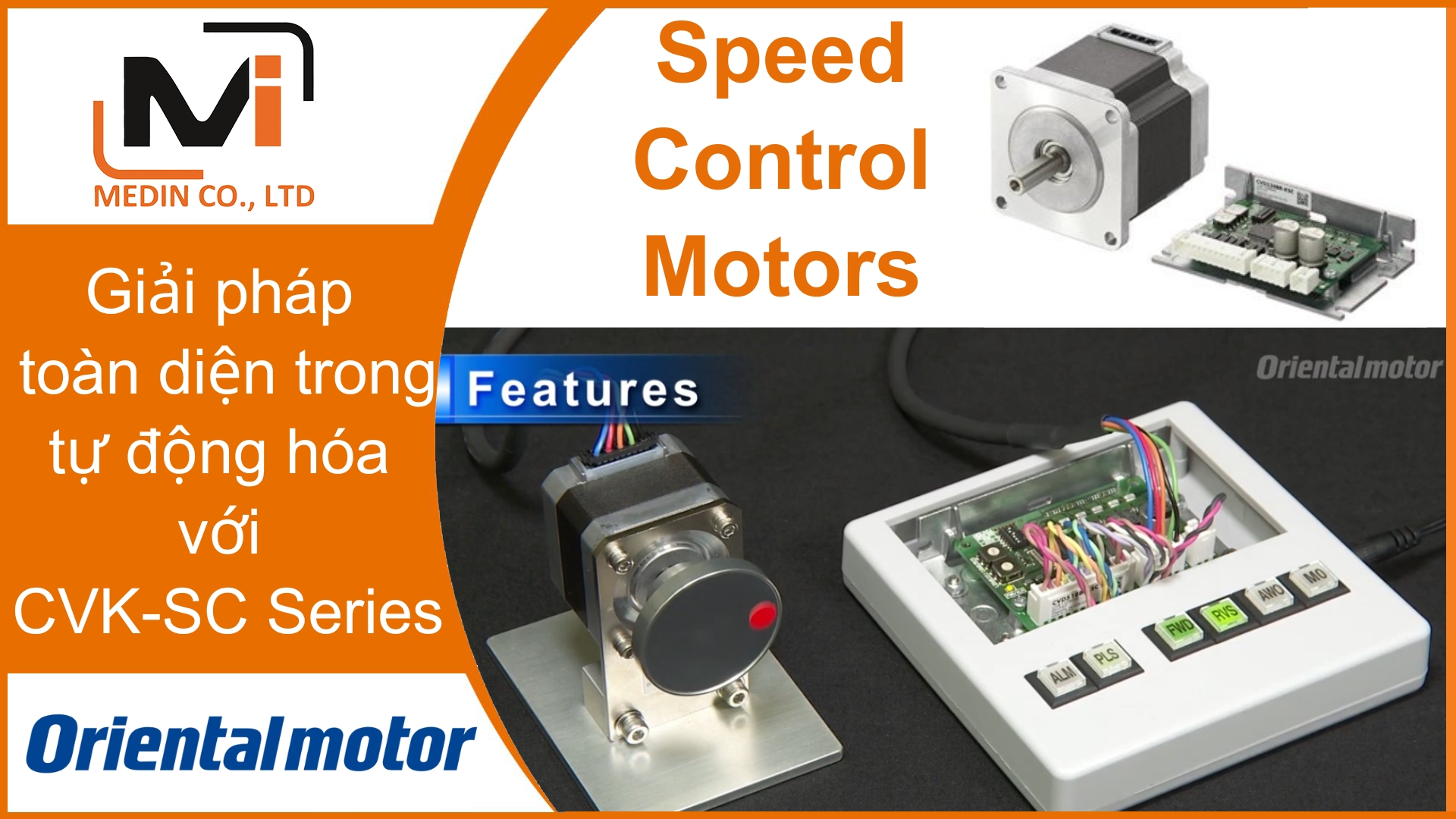 Giải pháp toàn diện cho tự động hóa với Động cơ điều khiển tốc độ Speed Control Motors CVK-SC Series Oriental Motor