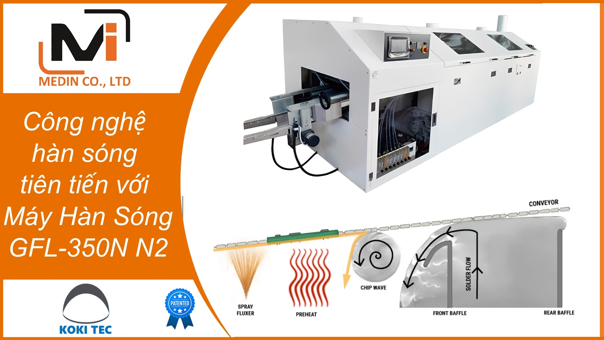 Công nghệ hàn sóng tiên tiến cho dây chuyền SMT với Máy Hàn Sóng GFL-350N N2 Koki