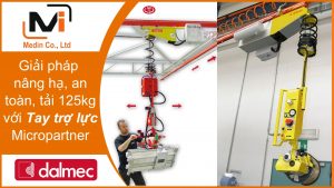 Giải pháp di chuyển cuộn dây kim loại 900kg với Bộ trợ lực Minipartner của Dalmec
