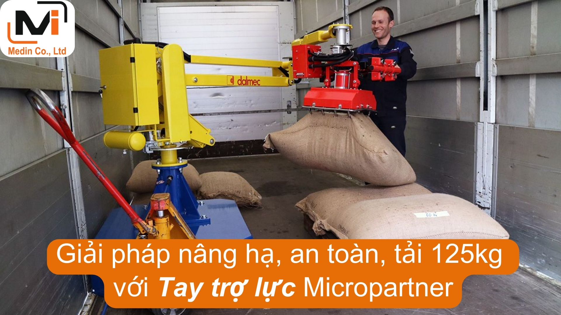 Tay trợ lực Micropartner Dalmec – giải pháp nâng hạ an toàn, tải 125kg