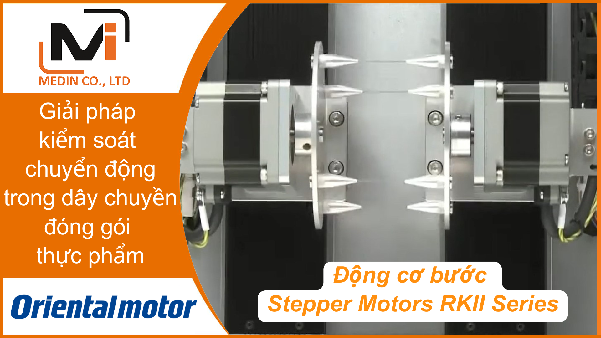 Giải pháp kiểm soát chuyển động trong dây chuyền đóng gói thực phẩm với Động cơ bước Stepper Motors RKII Series Oriental Motor Việt Nam