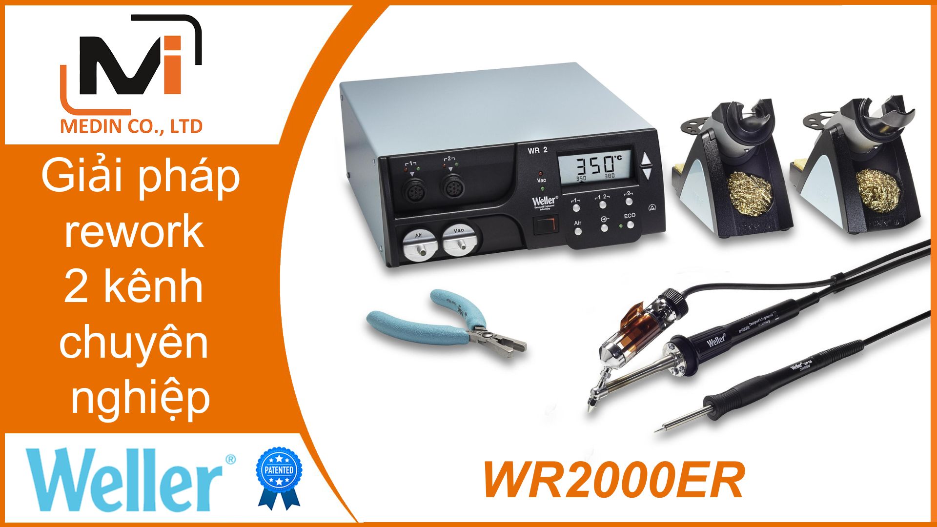 Giải pháp rework 2 kênh chuyên nghiệp với Máy hút thiếc Weller WR2000ER