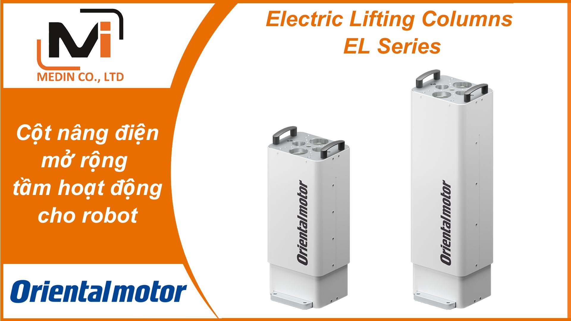 Cột nâng điện mở rộng tầm hoạt động cho robot Electric Lifting Columns EL Series Oriental Motor