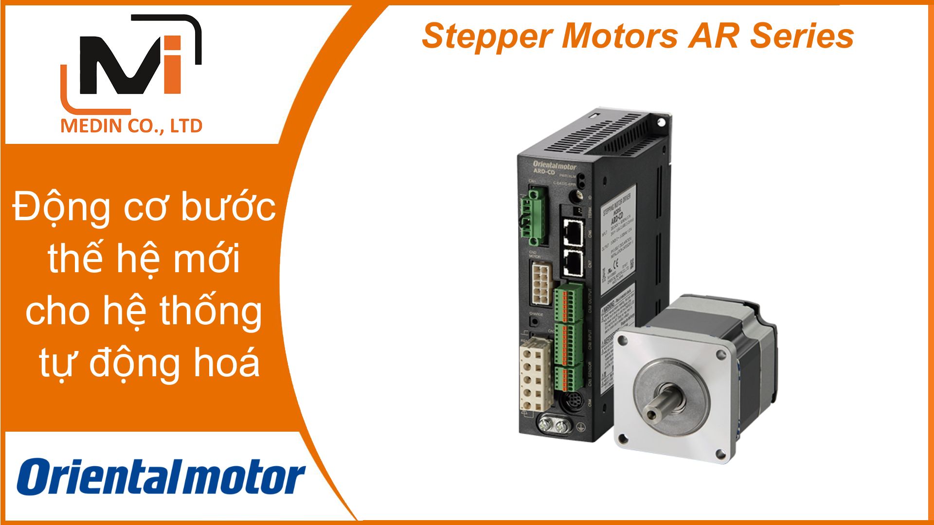 Động cơ bước thế hệ mới cho hệ thống tự động hoá Stepper Motors AR Series của Oriental Motor