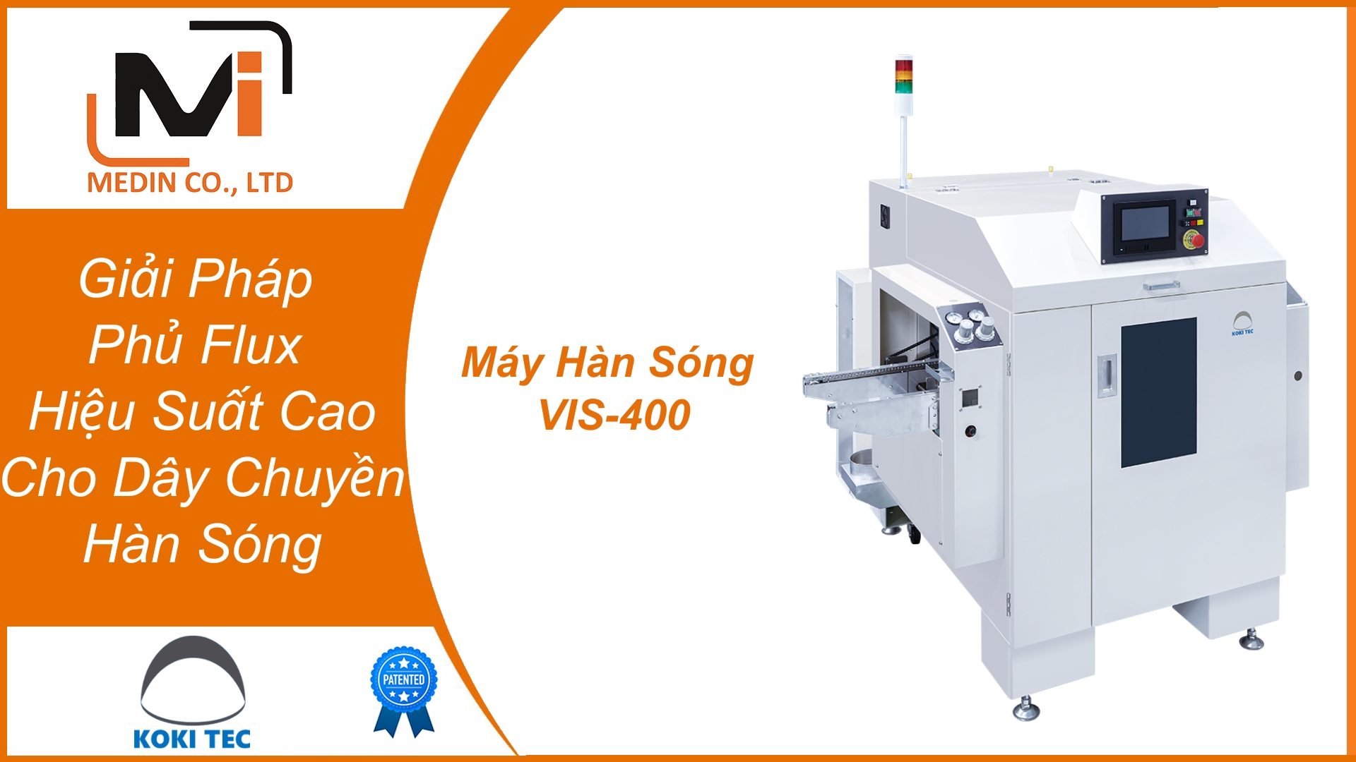 Giải Pháp Phủ Flux Hiệu Suất Cao Cho Dây Chuyền Hàn Sóng với Máy Hàn Sóng VIS-400 Koki