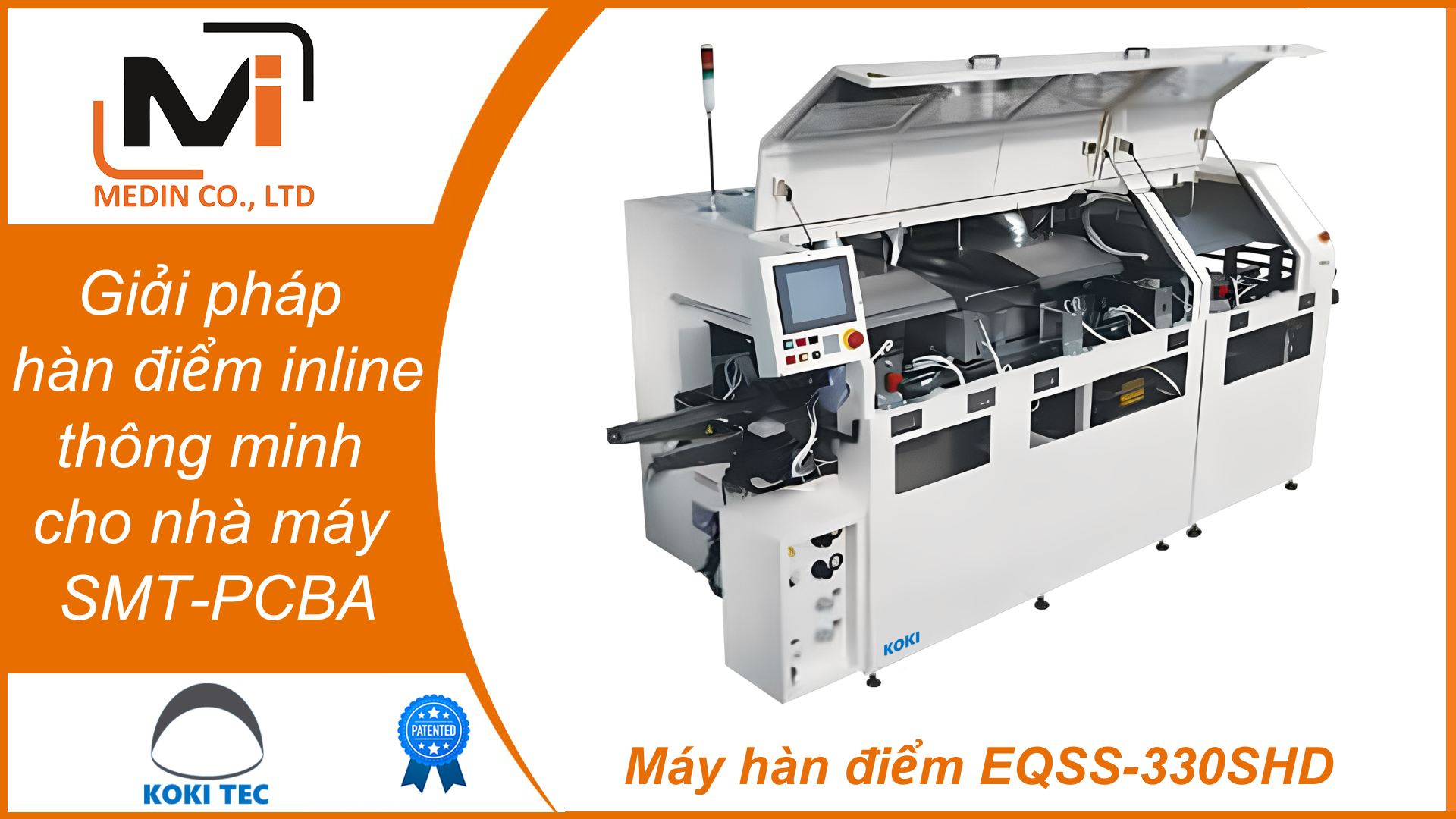 Giải pháp hàn điểm inline thông minh dành cho các nhà máy SMT-PCBA với Máy hàn điểm EQSS-330SHD của Koki