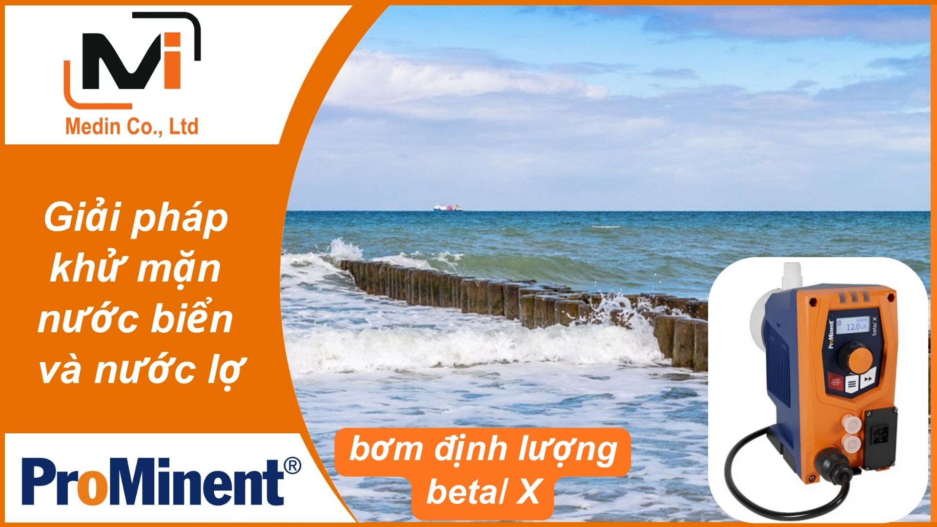 Giải pháp khử mặn nước biển và nước lợ với bơm định lượng Prominent Metering Pump beta X