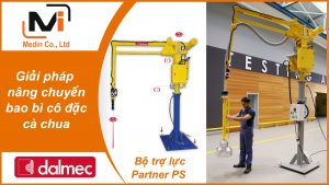 Giải pháp nâng chuyển bao bì cô đặc cà chua Bộ Trợ Lực Partner PS Industrial Manipulators Dalmec