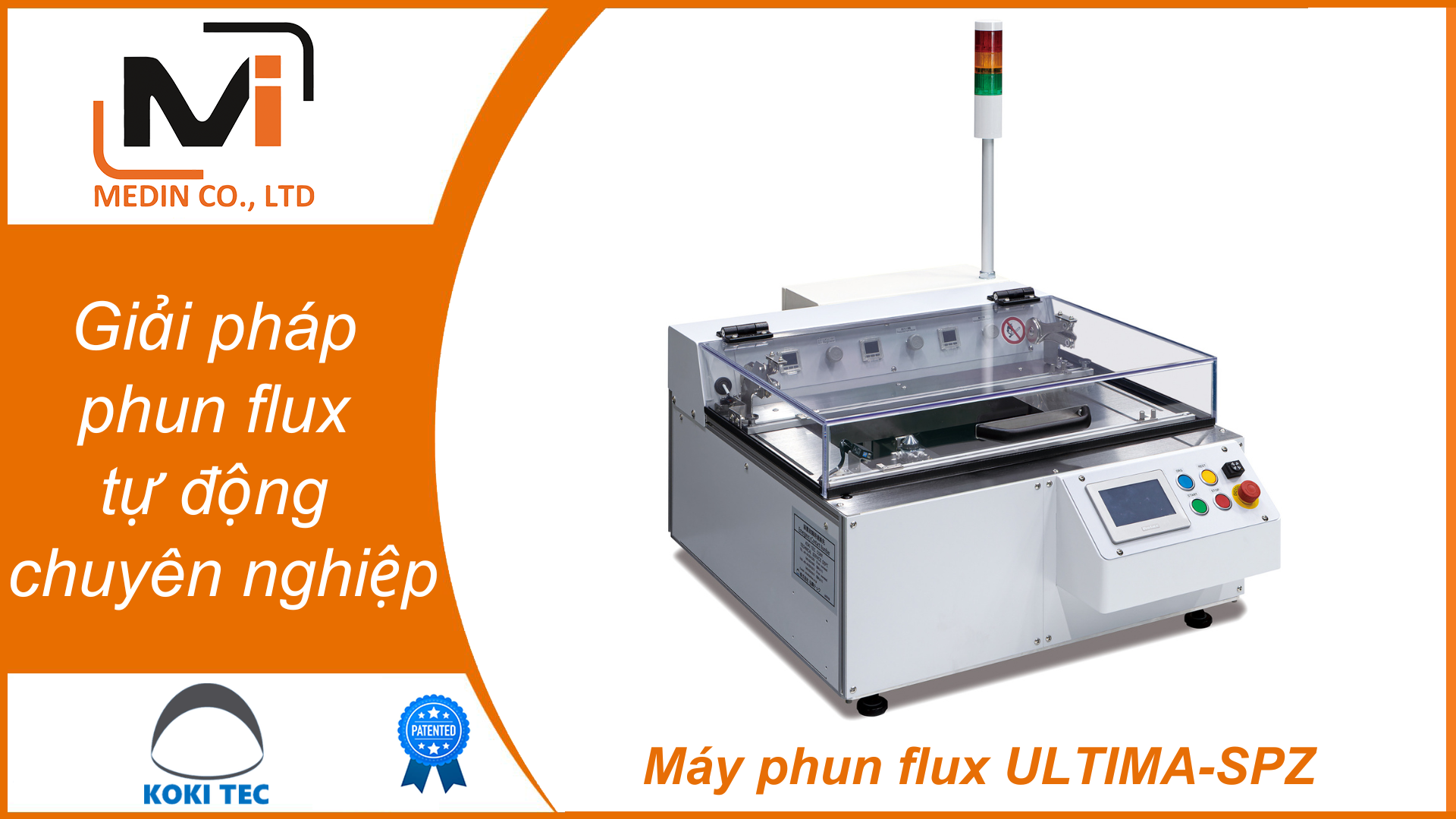 Giải pháp phun flux tự động chuyên nghiệp với Máy phun flux ULTIMA-SPZ của Koki