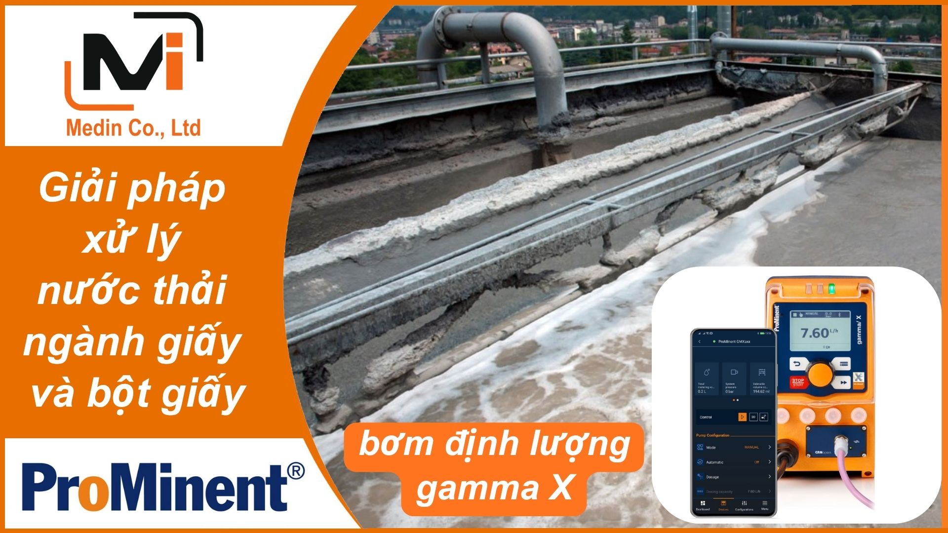 Giải pháp xử lý nước thải ngành giấy và bột giấy với bơm định lượng Prominent gamma X