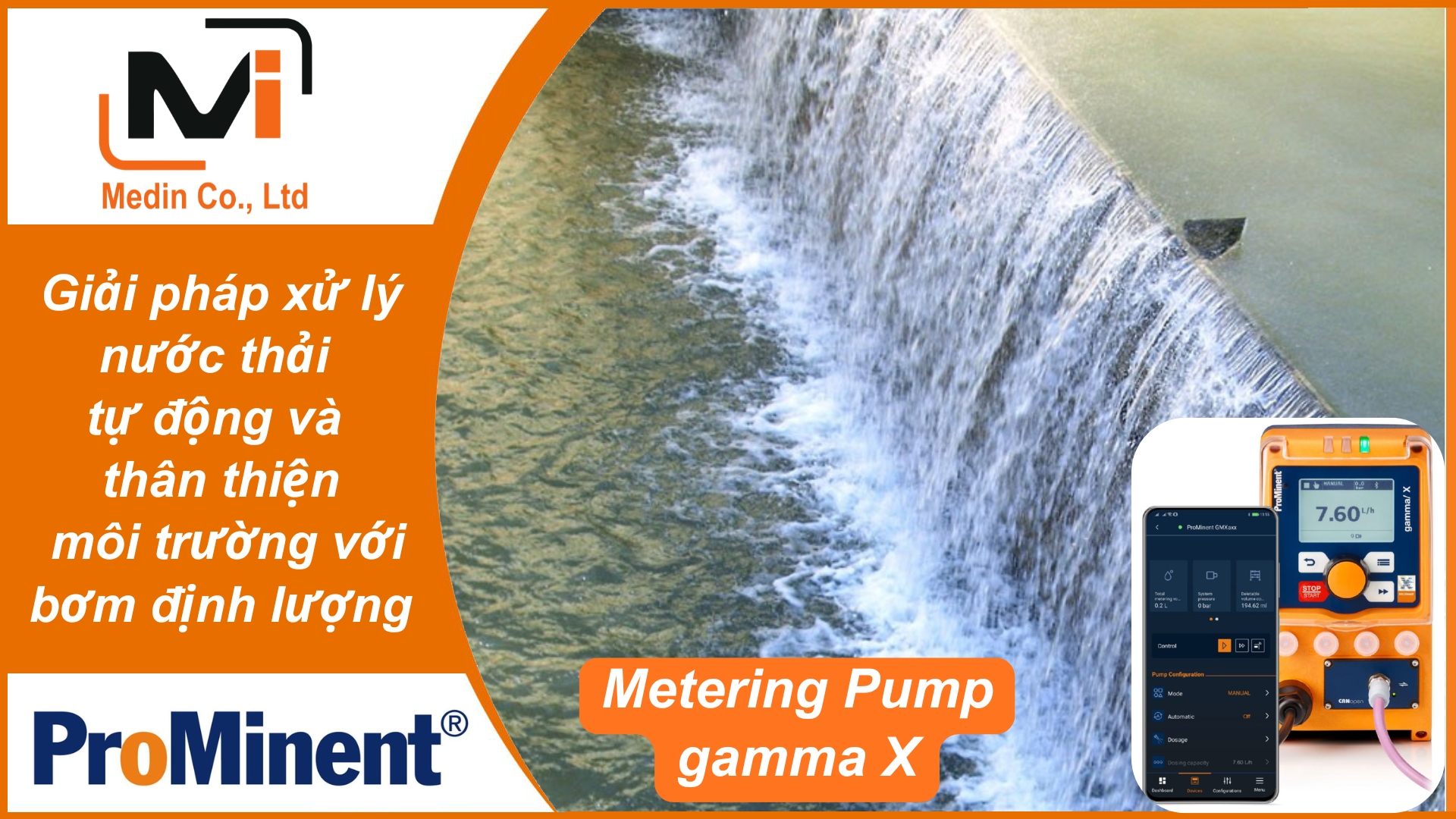 Giải pháp xử lý nước thải tự động và thân thiện môi trường với bơm định lượng Prominent Metering Pump gamma X