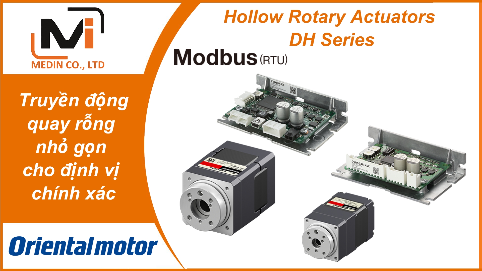 Hollow Rotary Actuators DH Series – Truyền động quay rỗng nhỏ gọn cho định vị chính xác