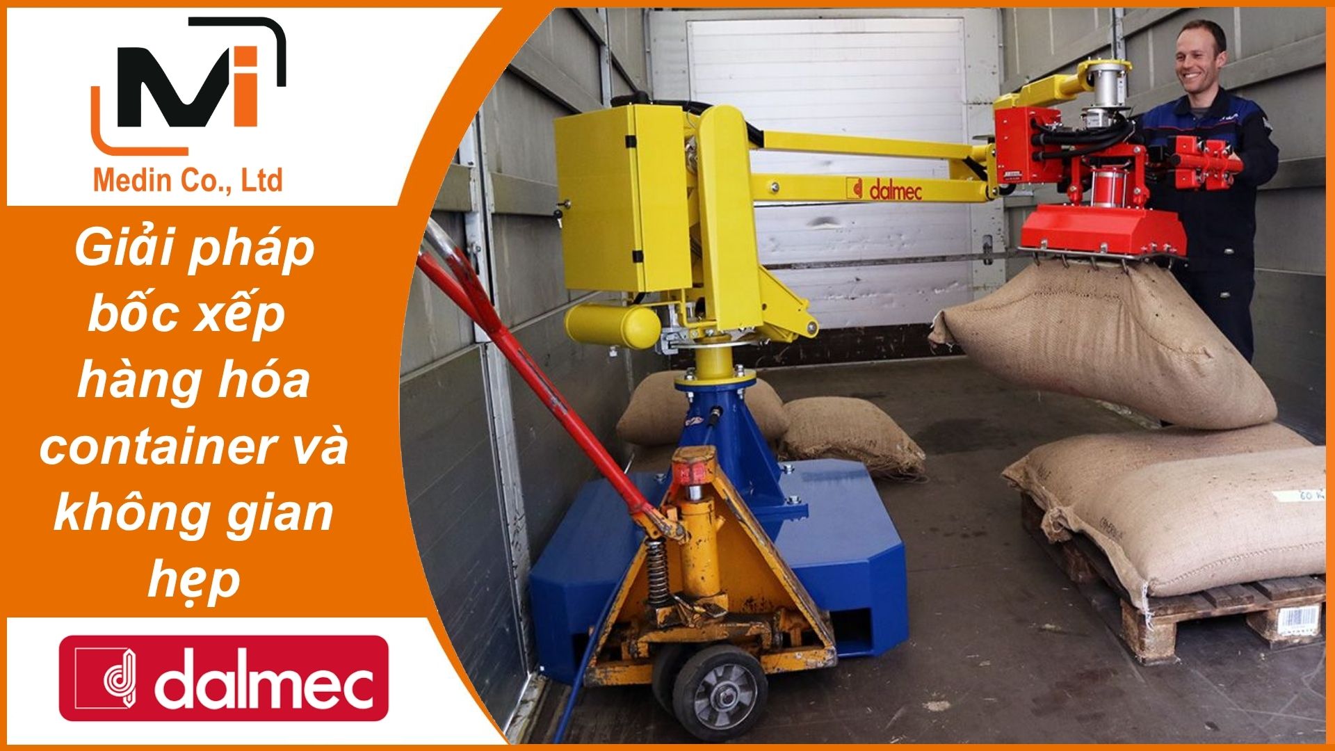 Tay trợ lực Dalmec Micropartner – Giải pháp manipulators linh hoạt cho không gian hẹp và bốc xếp hàng hóa trong container