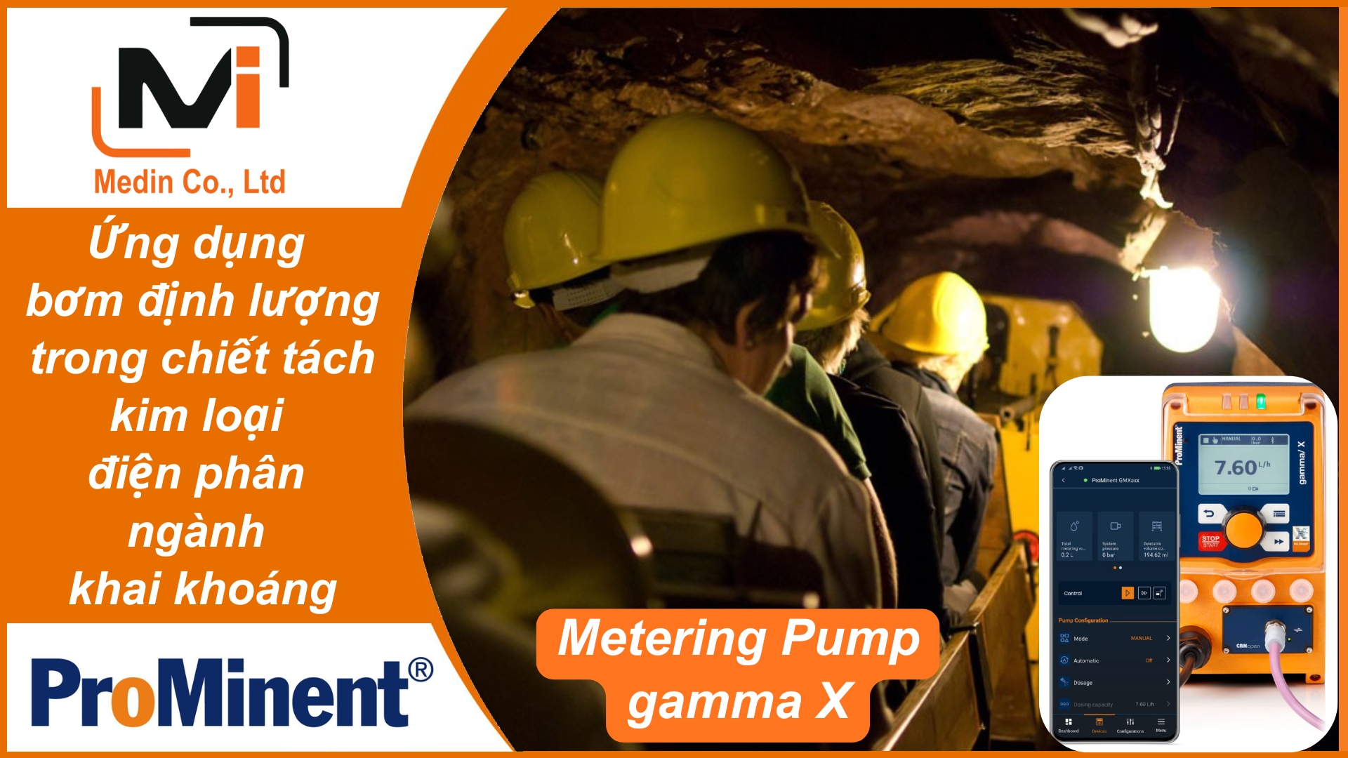 Ứng dụng bơm định lượng trong chiết tách kim loại điện phân ngành khai khoáng với Prominent Metering Pump gamma X