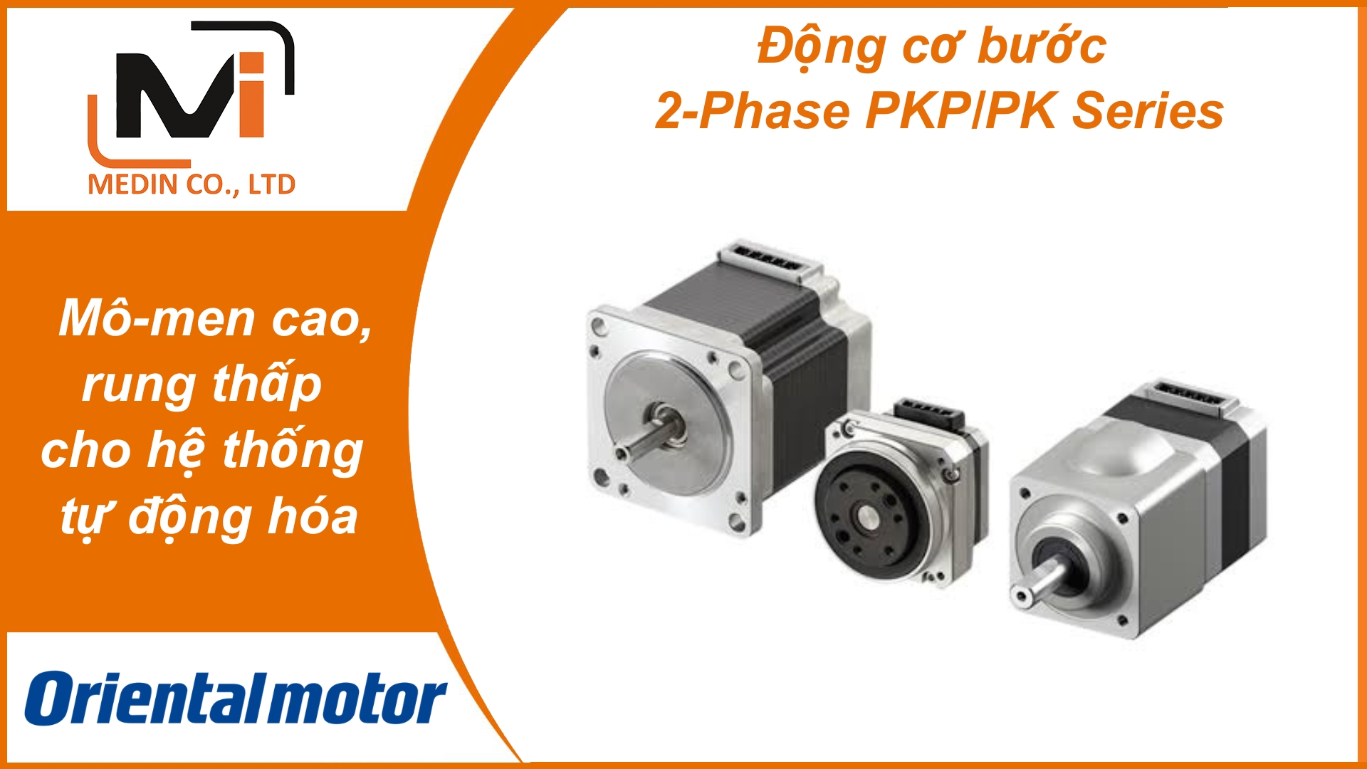 Động cơ bước 2-Phase PKPPK Series – Mô-men cao, rung thấp cho hệ thống tự động hóa