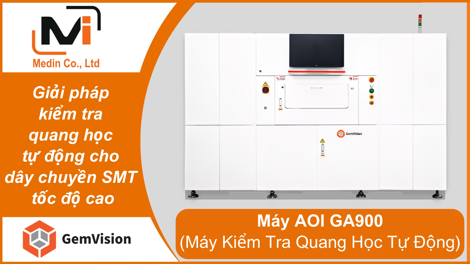 Giải pháp kiểm tra quang học tự động cho dây chuyền SMT tốc độ cao với Máy AOI Gemvision GA900