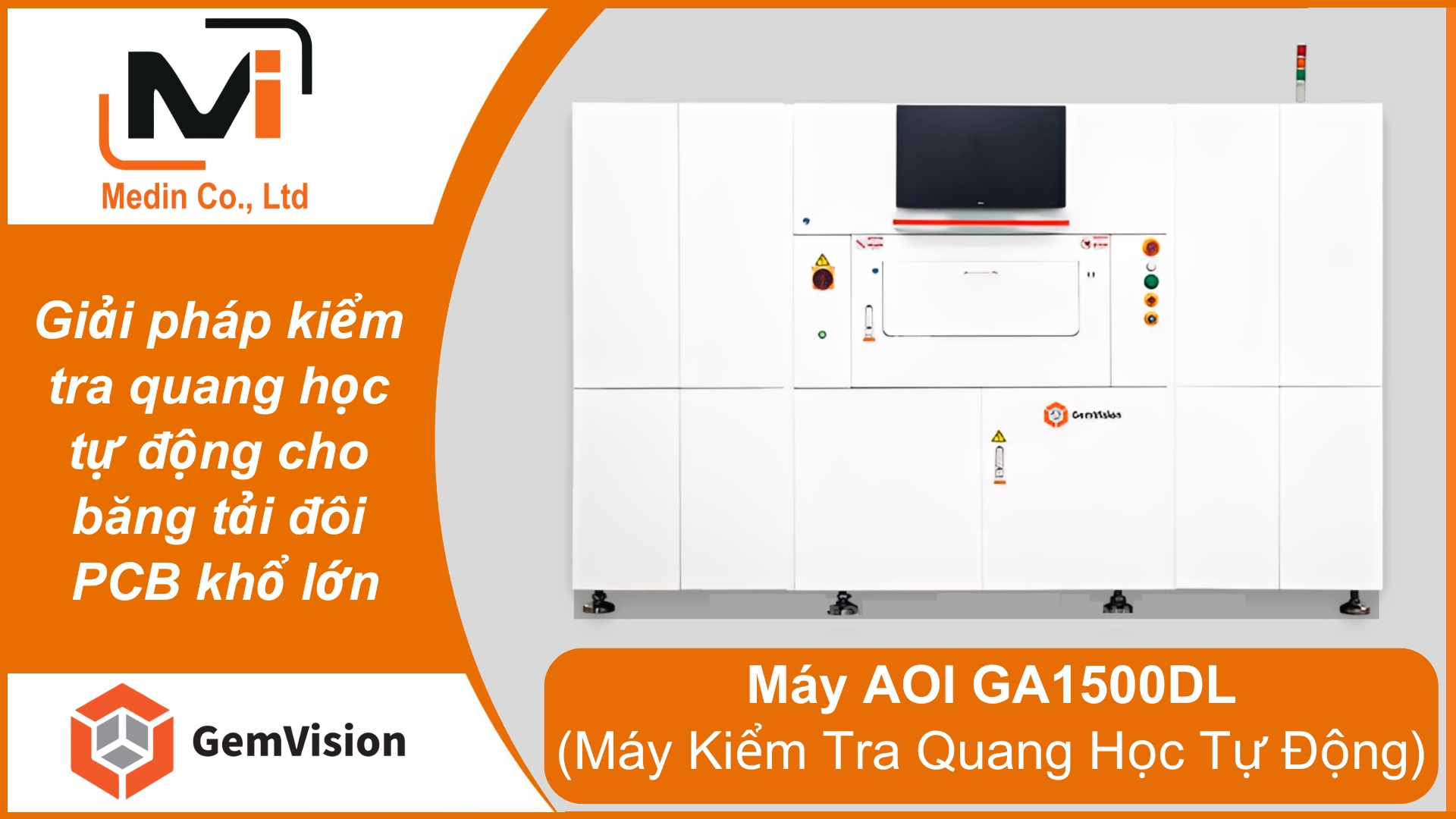 Máy AOI Gemvision GA1500DL – Giải pháp kiểm tra quang học tự động băng tải đôi cho PCB khổ lớn