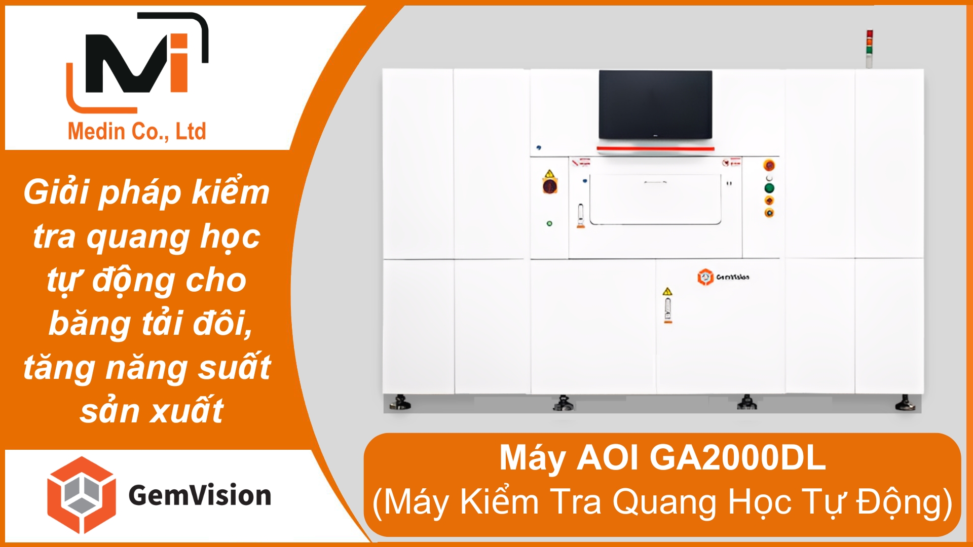 Máy AOI Gemvision GA2000DL – Giải pháp kiểm tra quang học tự động băng tải đôi, tăng năng suất sản xuất