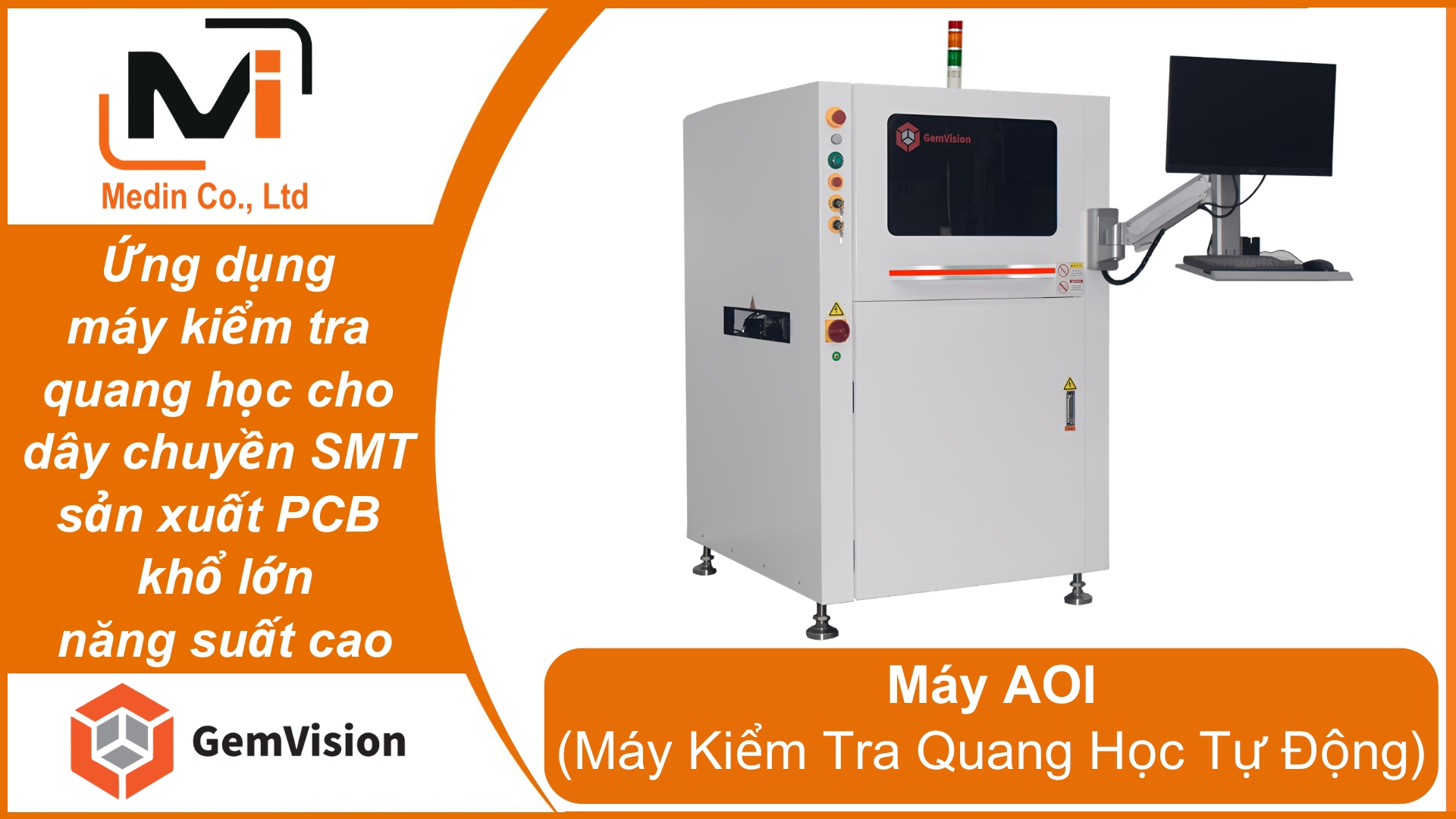 Ứng dụng máy kiểm tra quang học AOI GA600 Gemvision cho dây chuyền SMT sản xuất PCB khổ lớn năng suất cao