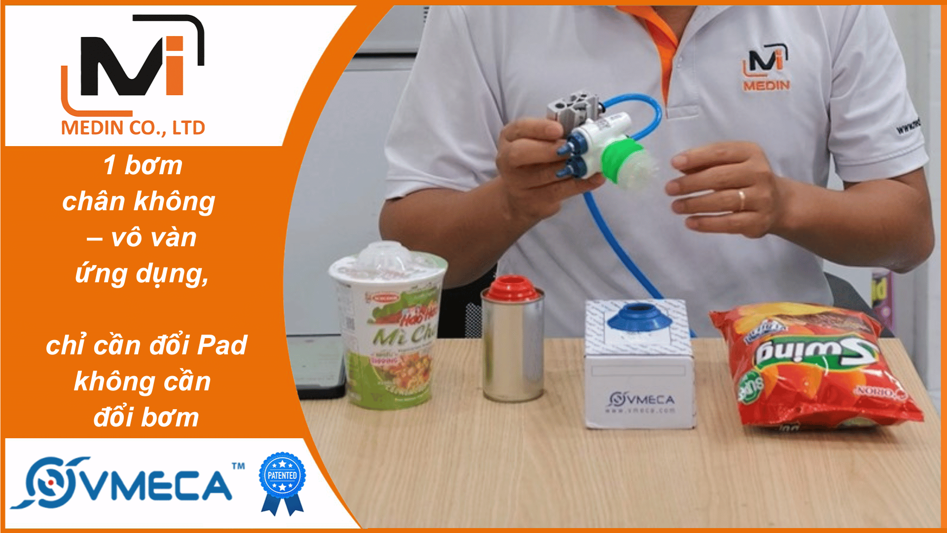 1 bơm chân không Vmeca – vô vàn ứng dụng, chỉ cần đổi Pad không cần đổi bơm - Giác hút MC20D